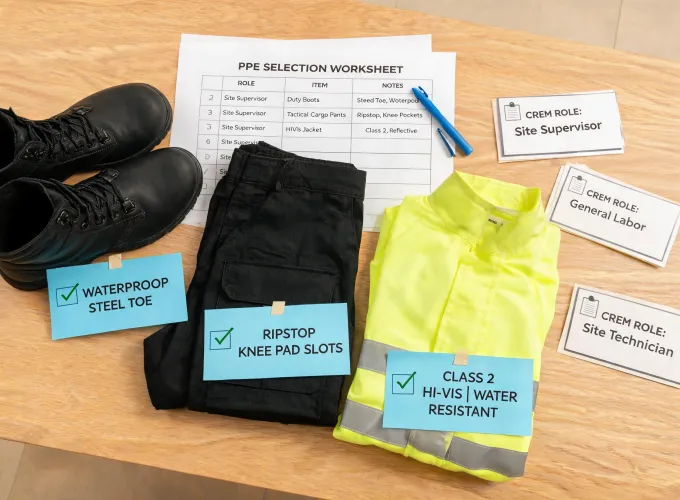 5.11 Tactical PPE selector worksheet